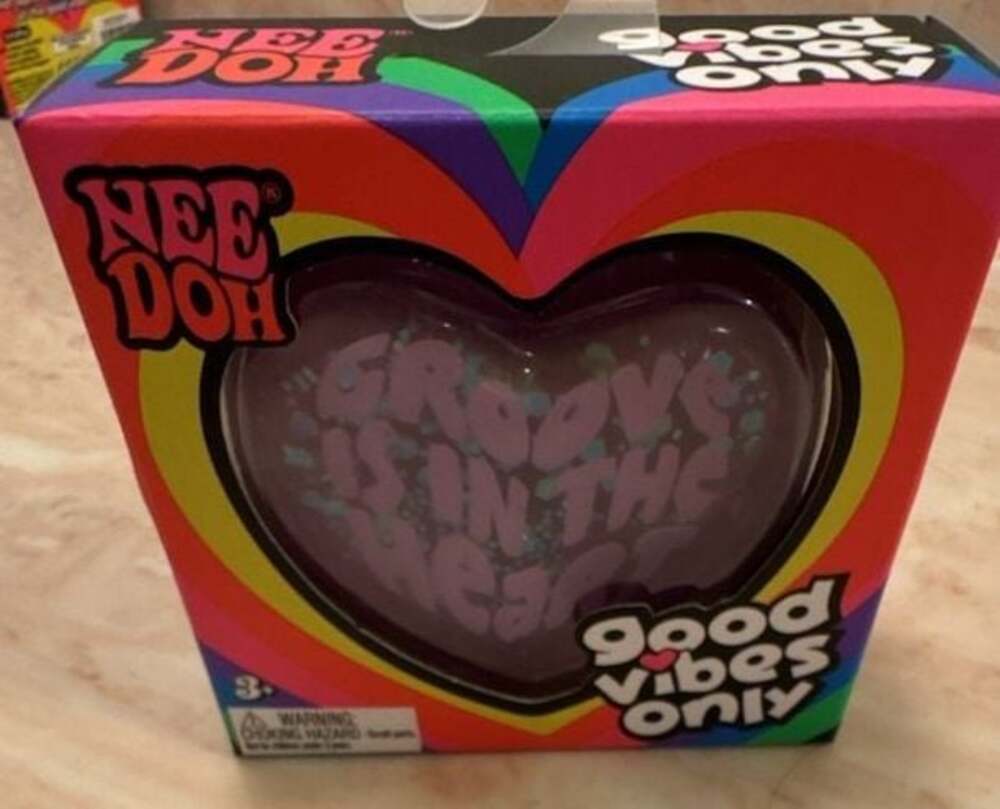NeeDoh Good Vibes Only Heart - Color Purple -